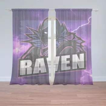 Záclona Sablio Záclony FORTNITE RAVEN Fialová bouře: 2ks 150x250cm