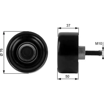 Vratná/vodicí kladka, klínový žebrový řemen GATES T36186