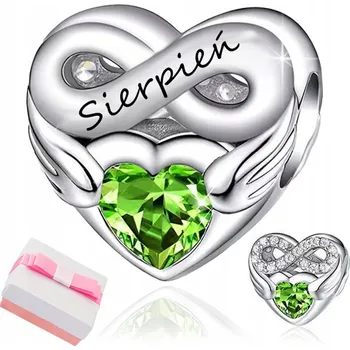 Přívěsek STŘÍBRNÝ PŘÍVĚSEK CHARMS SRPEN - KORÁLEK