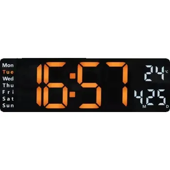 Hodiny Hama Santa Cruz, digitální nástěnné/stolní hodiny, teploměr, dálkový ovladač, bílé (Hama Santa Cruz, digitální nástěnné/stolní hodiny, teploměr, )