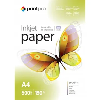 Kancelářský papír Fotografický papír PrintPro matný 190 g/m2, A4, 500 listů