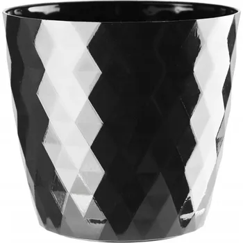 Květináč Květináč plast černý Galicja 12 cm x 12 x 11 cm