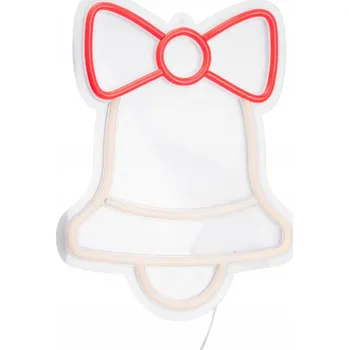 VÁNOČNÍ LED NEON ZVONEK PLAST 23 X 22 X 1 CM NAPÁJENÍ USB