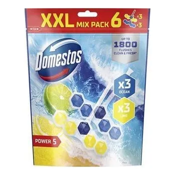 WC blok "Power 5", oceán a limetka, 6x 50 g, DOMESTOS 64403025