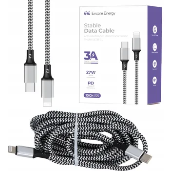 Datový kabel Kabel Encore Energy USB-C na Apple Lightning 3 m