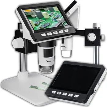 Svbony SV604 Digitální Mikroskop, LCD Mikroskop 1-1200X 7 Palců, 12MP 1080P