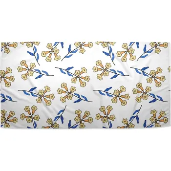 Ručník Sablio Ručník Žluté kvítí - 70x140 cm