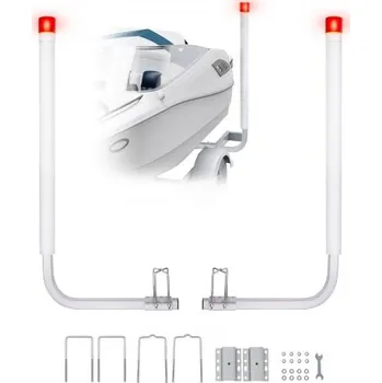 Přívěs k motorovému vozidlu VEVOR Vodicí tyče pro přívěs na loď, 1524 mm s LED světelnými vodicími tyčemi pro přívěs, 2 ks vodicích tyčí z vysoce tvrdé oceli, vodicí tyče pro přívěs s PVC trubkami, pro přívěs na lyže, rybářské lodě nebo plachetnice
