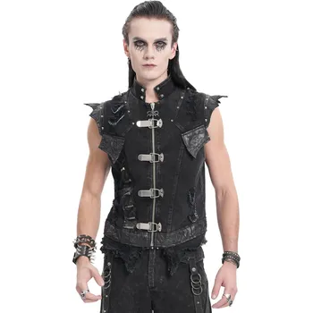 Pánská vesta vesta pánská DEVIL FASHION - Gothic Punk Spiked Armor - 3XL