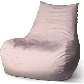 Sedací pytel Sablio Sedací vak Bean Růžové křížky na světle růžové: 100 x 90 x 45 cm