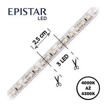LED páska LED pásek 120LED/m, 2835, IP20, 4000 - 4300 K, bílá, 12V, (LED pásek 120LED/m, 2835, IP20, 4000 - 4300 K)