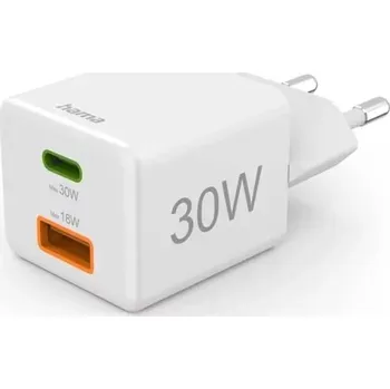 Nabíječka do sítě Hama USB-C + USB-A, PD/QC, 30 W (201992) bílá (Nabíječka do sítě Hama USB-C + USB-A, PD/QC)