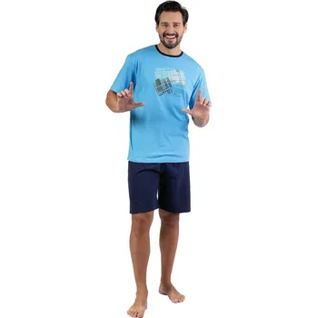 Pánské pyžamo Pánské pyžamo REGINA 474 tyrkysová XL 0