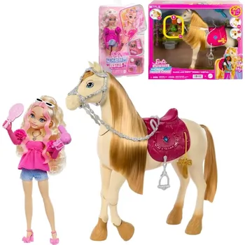 Barbie Set Panenka Malibu Dream Besties + Interaktivní Kůň Tornado HYC21 HXJ42
