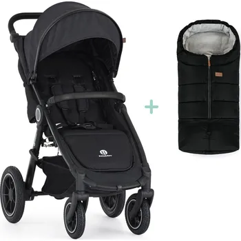 Kočárek PETITEMARS PETITE&MARS Kočárek sportovní Street2 Air Black Perfect Black + PETITE&MARS fusak Jibot