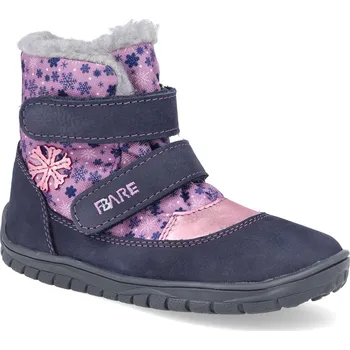 Dívčí zimní obuv Barefoot dětské zimní boty Fare Bare - B5441252+B5541252 fialové Velikost: 32