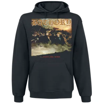 Pánská mikina Mikina s kapucí z Bathory - Blood Fire Death - Muži - černá