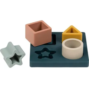 Hračka pro nejmenší Nattou Hračka vkládačka silikonová 12x12 cm Dark