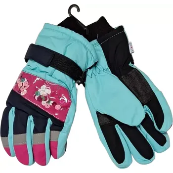 Rukavice Dívčí nepromokavé rukavice RN-036 - 18 / tyrkysová