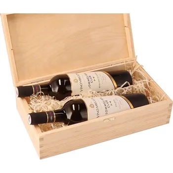 Dárkový potravinový koš ČistéDřevo Dárková krabice Víno Mikulov AL023