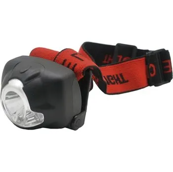 Svítilna Solight čelová LED svítilna, 1W + 3x LED, černá, 3 x AAA (WH19)