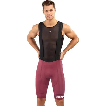 Cyklistické kalhoty SIROKO Pánské cyklistické kraťasy BX Bionaz Vínová L KAŠTANOVÁ