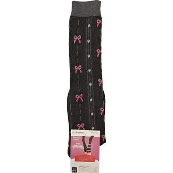 Dámské punčochy Dámské podkolenky Mašličky Lurex - 35-40 / tmavě šedá