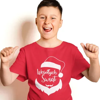 Chlapecké tričko Vánoční dětské tričko Veselé Vánoce s Mikulášem na focení, velikost 146 cm