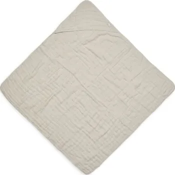Jollein osuška s kapucí pro miminko 75x75 cm MUSLIN Nougat