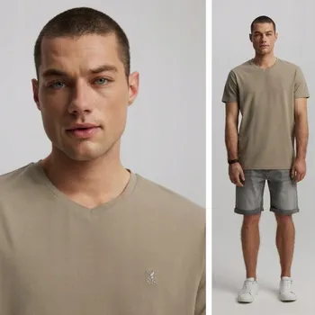 Pánské tričko Pánské tričko s výstřihem do V / V-neck Diverse, velikost XXL