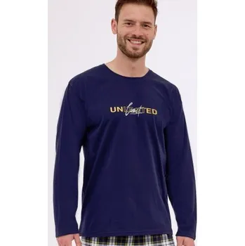 Pánská móda Pánské pyžamo Cornette Unlimited - bavlna Tmavě modrá L