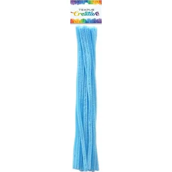 Výtvarná sada Drát plyšový 30cm modrý světlý 20ks