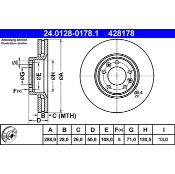 Brzdový kotouč Brzdový kotouč ATE 24.0128-0178.1