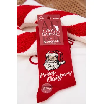 Vánoční dekorace Vánoční ponožky Aura.via s motivem Santa Clause Aura.via bílá | červená 3484879