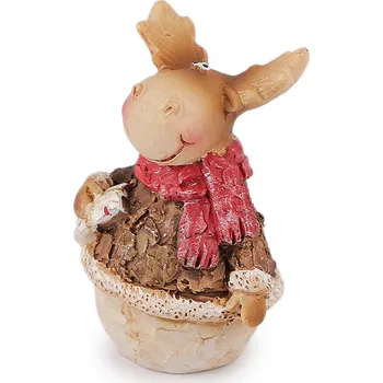 Vánoční dekorace Sněhulák, sob Varianta: 2 béžová světlá sob, Balení: 1 ks