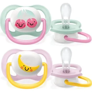 dudlíky Philips AVENT Šidítko Ultra air Play 0-6m dívka, 2 ks