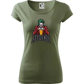 Dámské oblečení Joker šílený - Dámské triko Pure - 2XL ( Khaki )