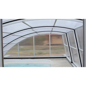 Zastřešení bazénu BRILIANT - 4 moduly 400x850 + 245 cm