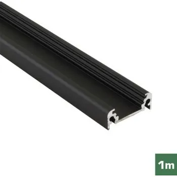 LED lišta AL profil FKU11 BC/UX pro LED, bez plexi, 1m, černý elox (AL profil FKU11 BC/UX pro LED, bez plexi, 1m, černý)