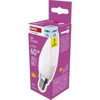 Žárovka LED žárovka Classic svíčka / E14 / 6,5 W (60 W) / 806 lm / studená bílá (LED žárovka Classic svíčka / E14 / 6,5 W (60 W) / 806 lm )