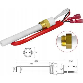 Zapalovač Keramické topné těleso / zapalovač pelet 230W