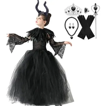 Dívčí šaty Dětské dívčí šaty Zloba a doplňky 110 - 130 120 cm