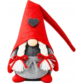Vánoční dekorace Vánoční skřítek gnóm pod stromeček, hračka Mikuláš, dekorace 26 cm