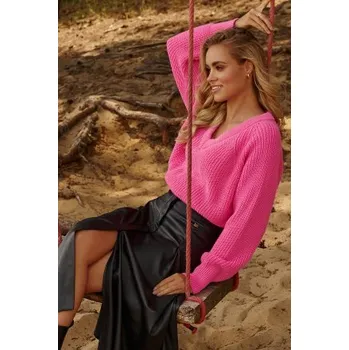 Dámský svetr Dámský svetr Makadamia S140 růžový Růžová One size