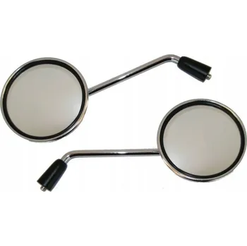 Zrcátko pro motocykl UNIVERZÁLNÍ CHROMOVANÁ ZPĚTNÁ ZRCÁTKA KULATÁ M8 - TYČ (4409)