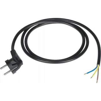 Napájecí kabel Napájecí kabel 3x1,5mm černý 3m s úhlovou zástrčkou