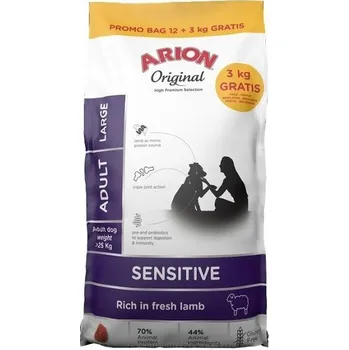 Krmivo pro psa Arion Original Sensitive Adult Large Lamb 12+3 kg
