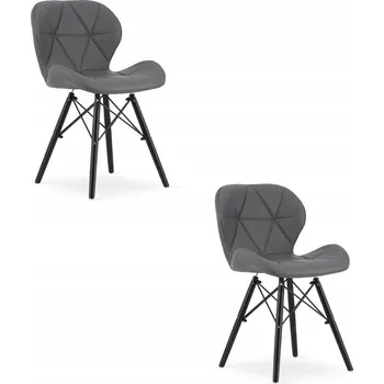 Jídelní židle Židle Oskar umělá kůže šedá 2 ks