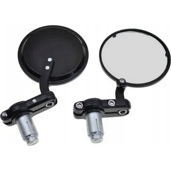 Zrcátko pro motocykl KULATÁ ZRCÁTKA DO ŘÍDÍTEK ČERNÁ DRAG VETERAN (817)