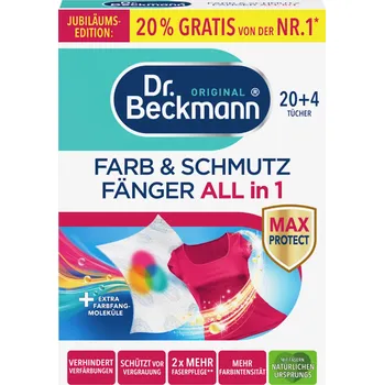 Mýdlo na praní Dr. Beckmann ubrousky proti zaprání ALL in 1 24 ks - originál z Německa